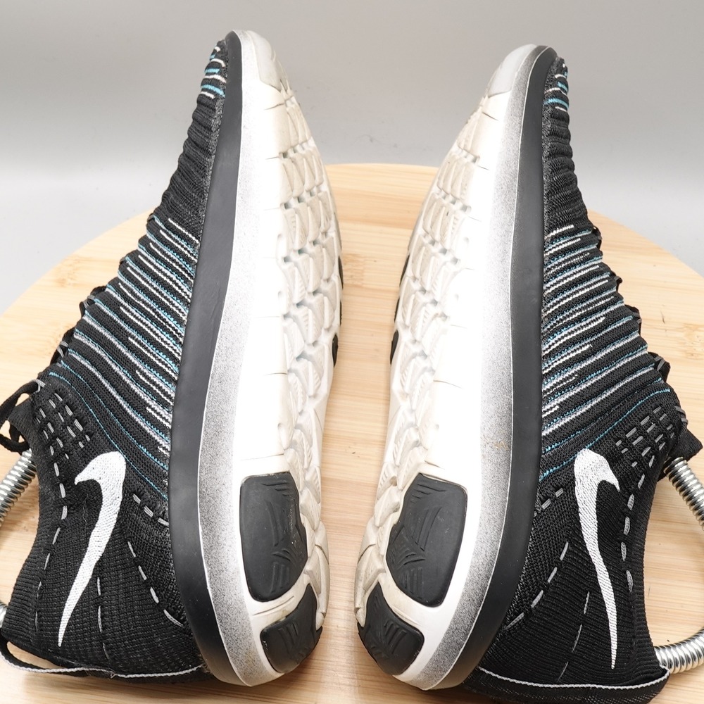 Nike Shoes Womens 8 Free TR Focus Flyknit Training Black White 833410-001 Flaw - Picture 6 of 10